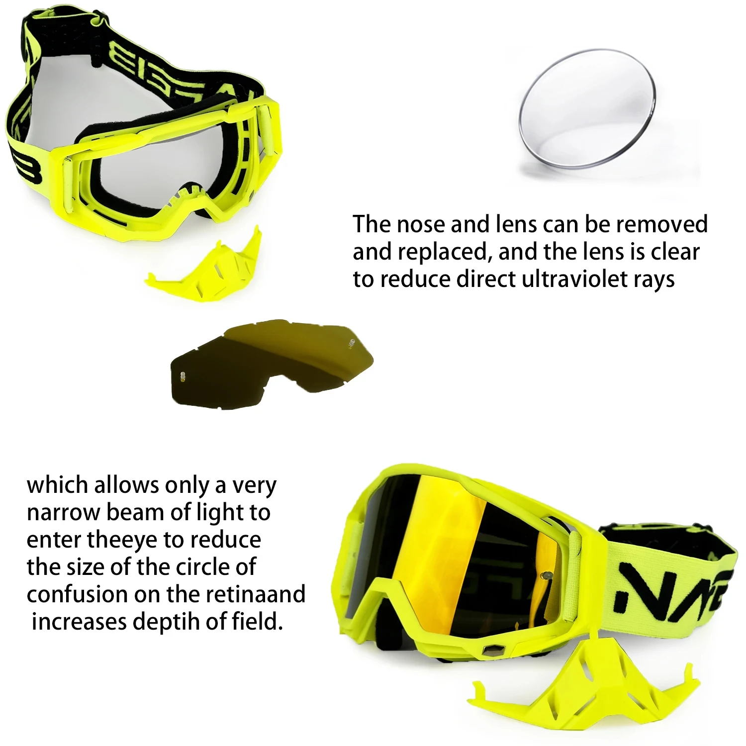 NAFEIB Motocross Glasses Motorcycle Sunglasses Man MTB ATV Mask Windproof Protection Skiing Cycling Racing Off-Road Goggles