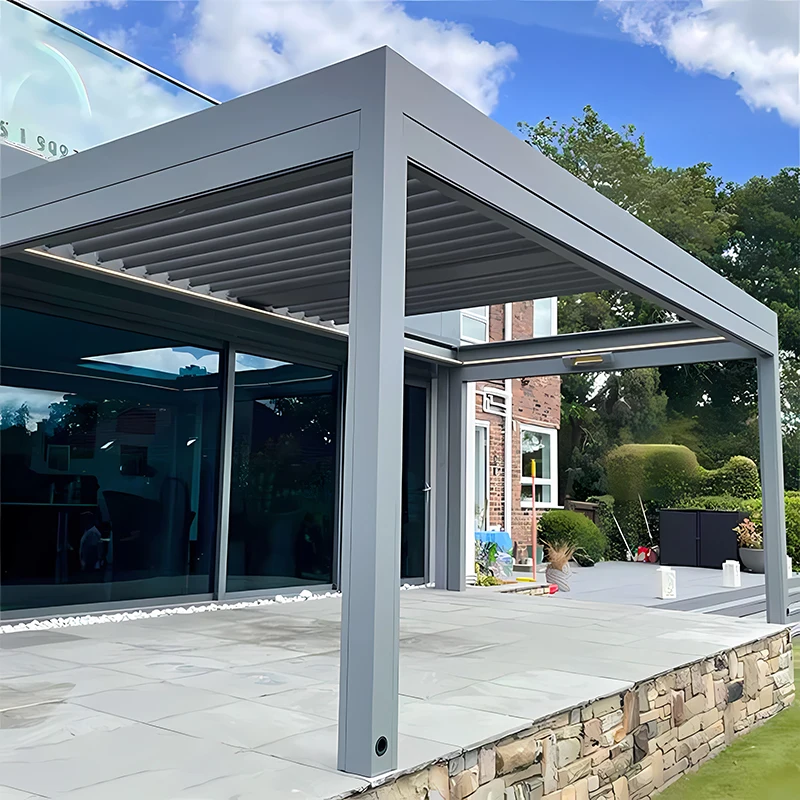 Sliding Awning Alumawood Bioclimatique Outdoor Aluminium Pergola for Turkey 3X3m 3x4m 3x5m 4x4m 5x3m 6x4m pergola