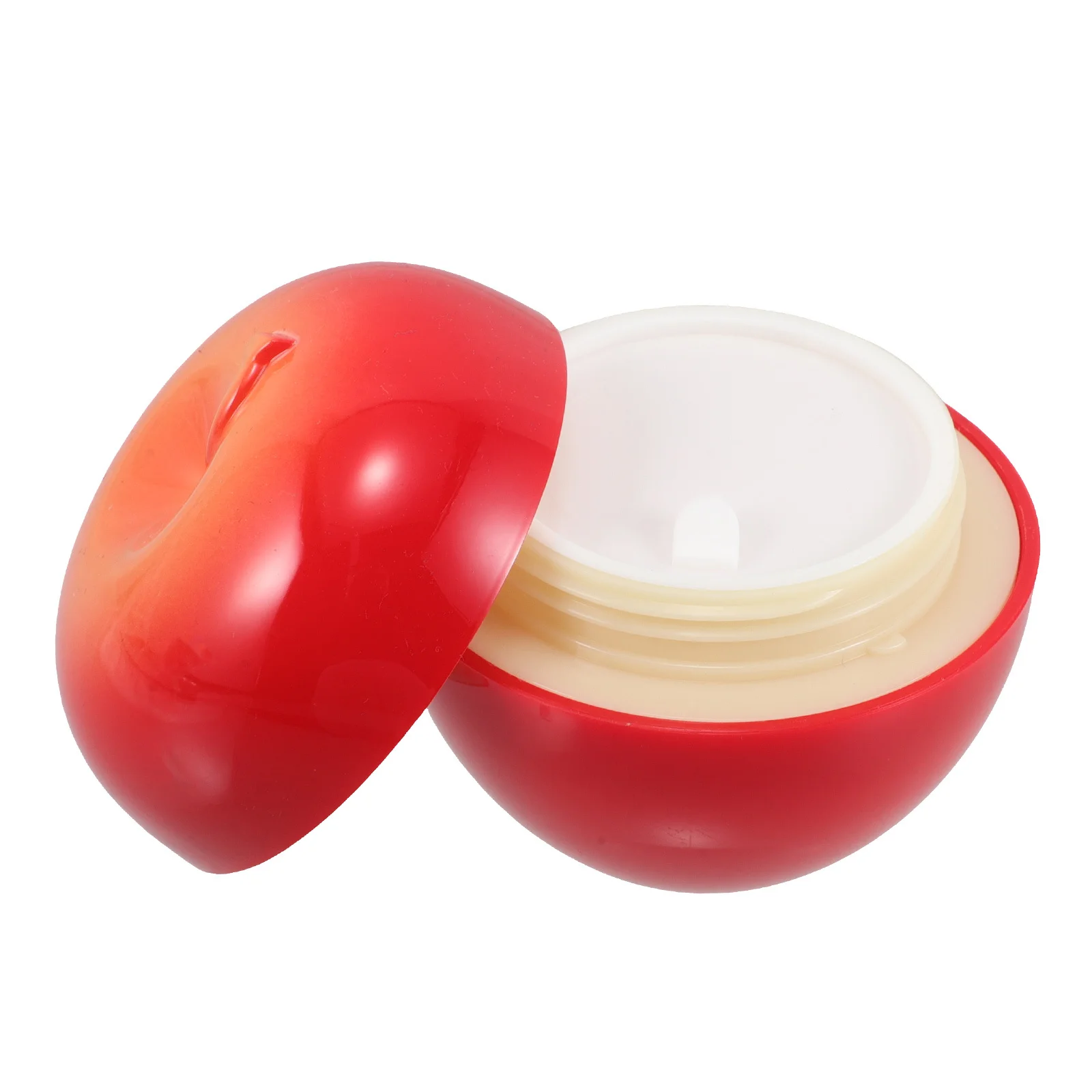 Tarro de crema con forma de manzana, contenedor de crema para el cuidado de la piel de viaje portátil recargable, almacenamiento de botella de maquillaje de loción pequeña