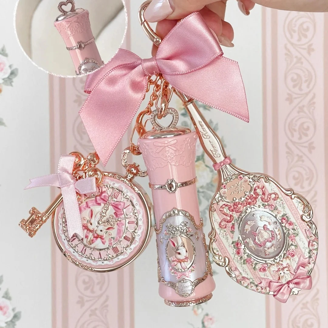 

Flower Know Bunny Garde Mini Makeup Mirror Hand-Held Moisturizing Lip Balm Cosmetic Tool Series