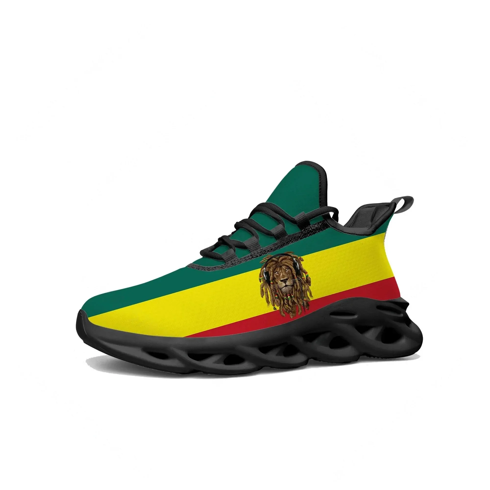 Reggae Rastafarian Rasta Rastafari Lion Of Judah Flats Sneakers Mens Womens Sports Running Shoes Sneaker Customized Made Shoe