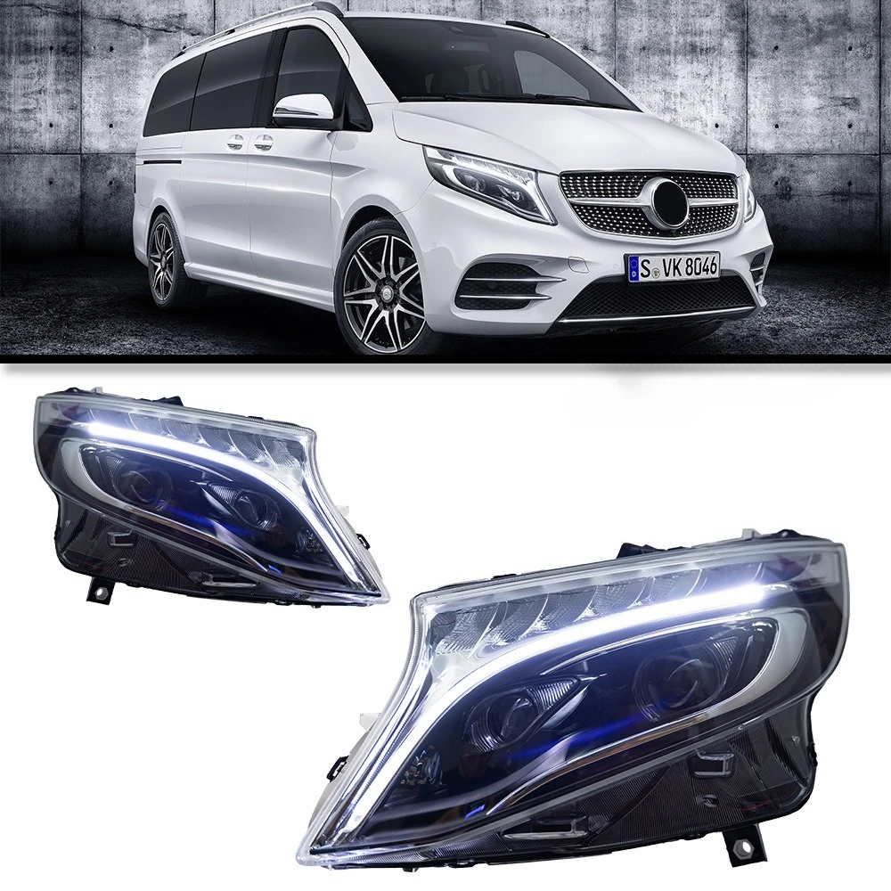 

AKD Car Styling Head Lamp for Benz Vito Headlights 2016-2022 W447 LED Headlight LED DRL Projector Lens Dynamic Auto Accessories