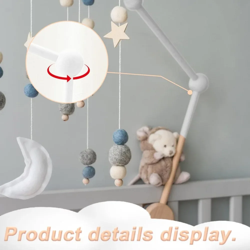 2025 Nuovo giocattolo Appendiabiti Culla Letto mobile Campana Porta giocattoli in legno Staffa per braccio Staffa per campanello per letto in legno per bambini Sonagli sospesi mobili
