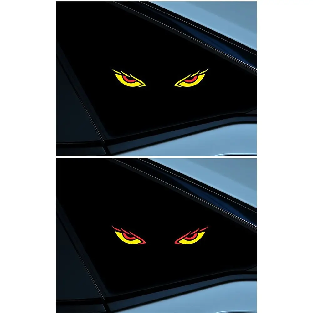Solar Powered Solar Demon Eye Light LED USB Rechargeable Car Neon Light Flashing Warning Vehicle Signal Lights Car Interior