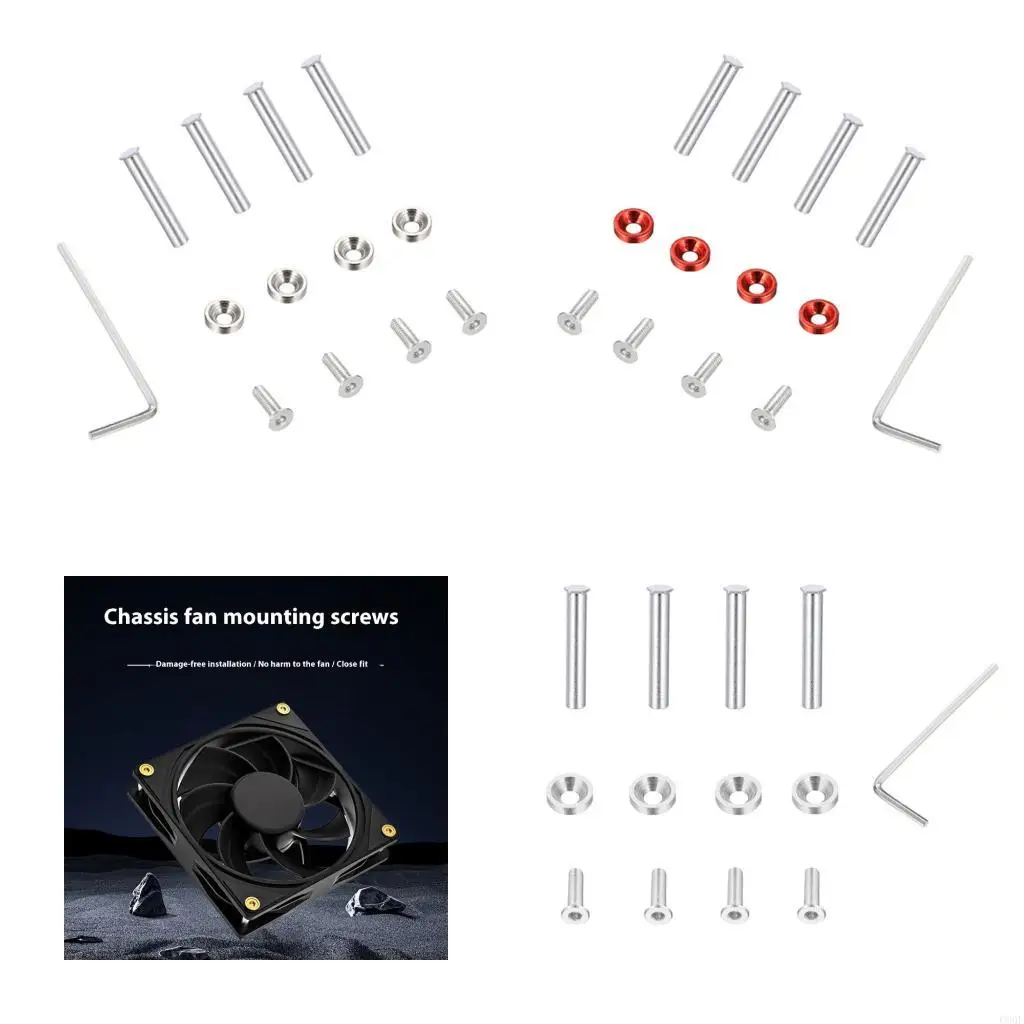 

C90F 4PCS/SET COMPUTER CAPE CAPE PAN PAN PANTOP PEASTOP PINGENT FINGENT Вентилятор Длинной винт -радиатор для охлаждения