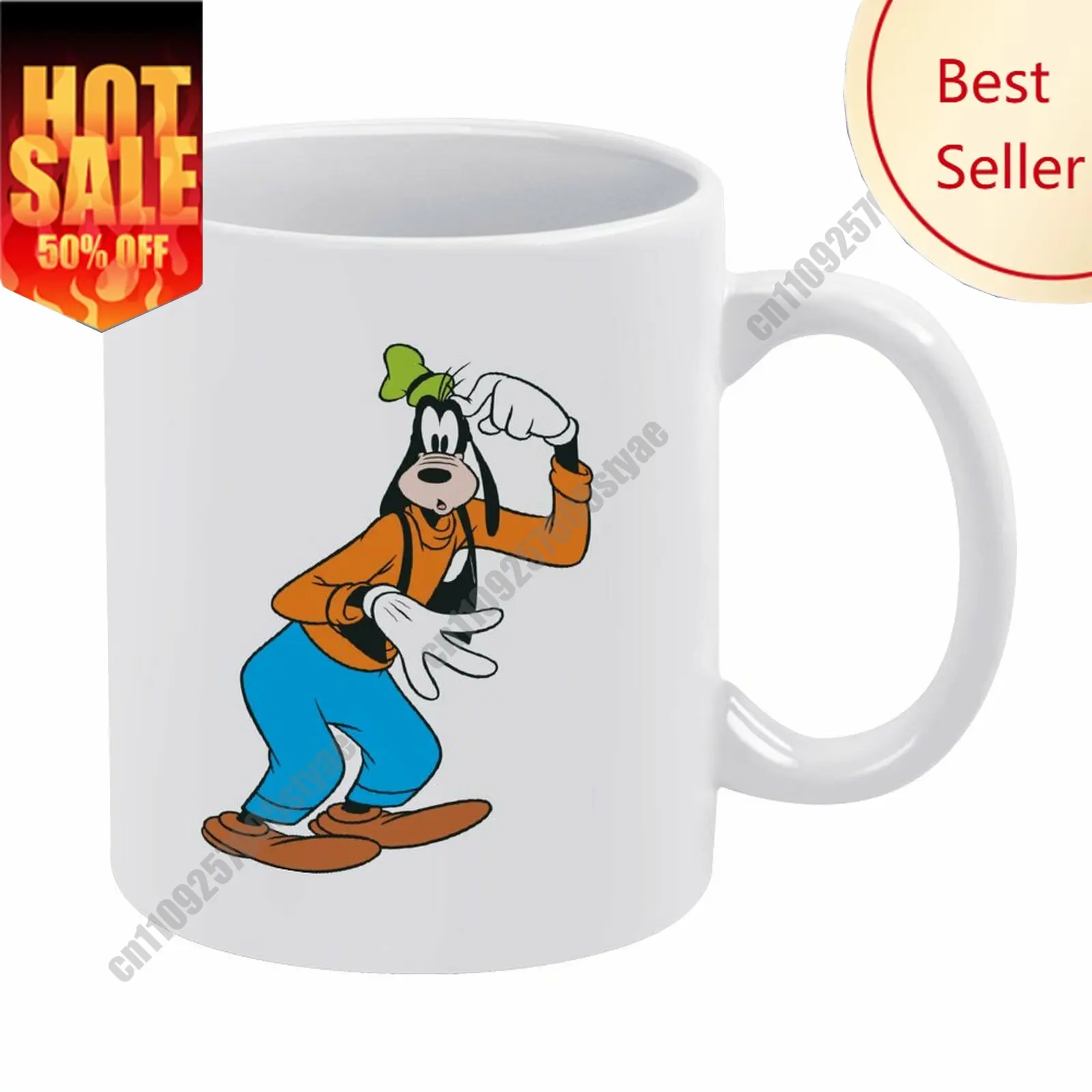

Goofy Mug Disney Cartoon Customization Upload Your Own Image Logo Text Coffee Cup Holidays Birthday Ceramic Cup