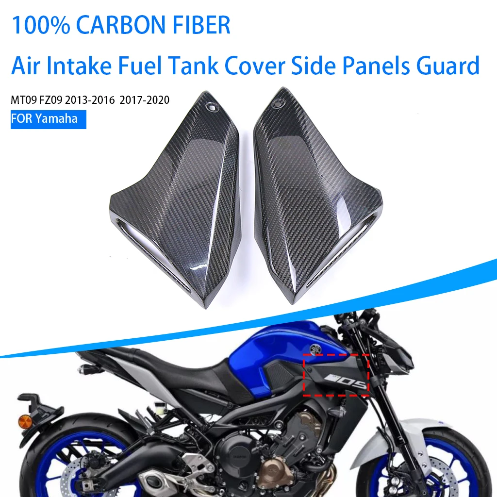 

AKOSO Motorcycle For Yamaha MT09 FZ09 2013-2020 Carbon Fiber Air Intake Fuel Tank Cover Side Panels Guard Accessories Protector