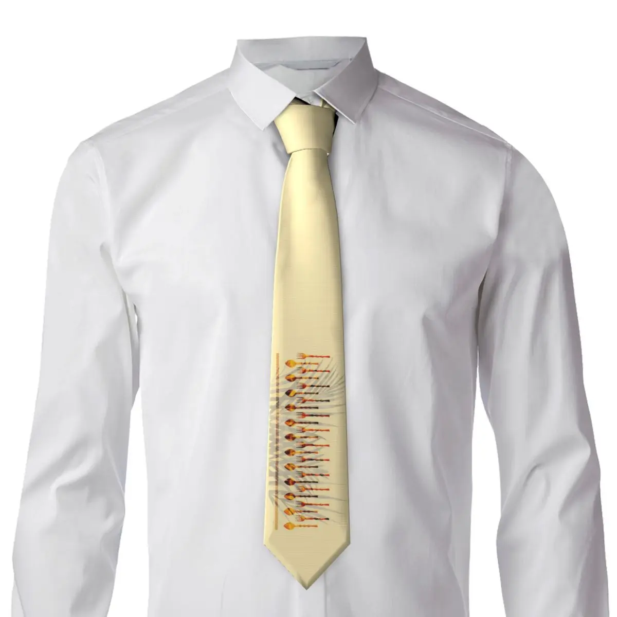 ربطة عنق ملعقة وشوكة للرجال من البوليستر الحريري 8 سم ربطات عنق بدل زفاف ربطة عنق كلاسيكية Gravatas