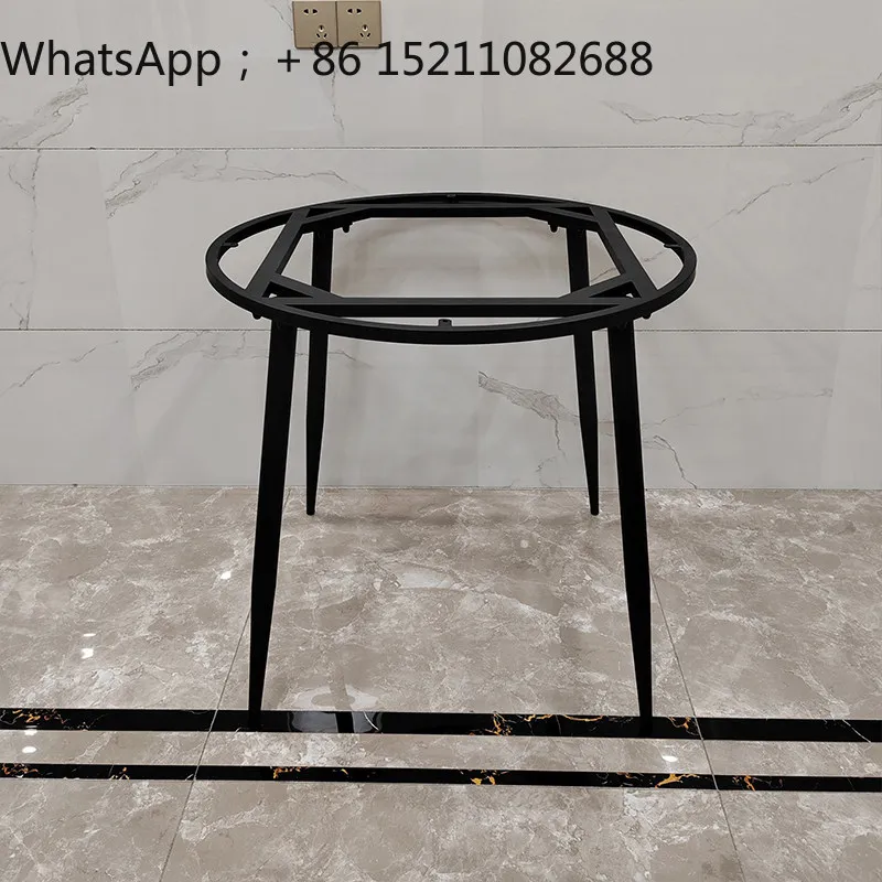 LLY wrought iron coffee table rack, dining table legs, round hot pot table, simple rock slab, small side table foot base