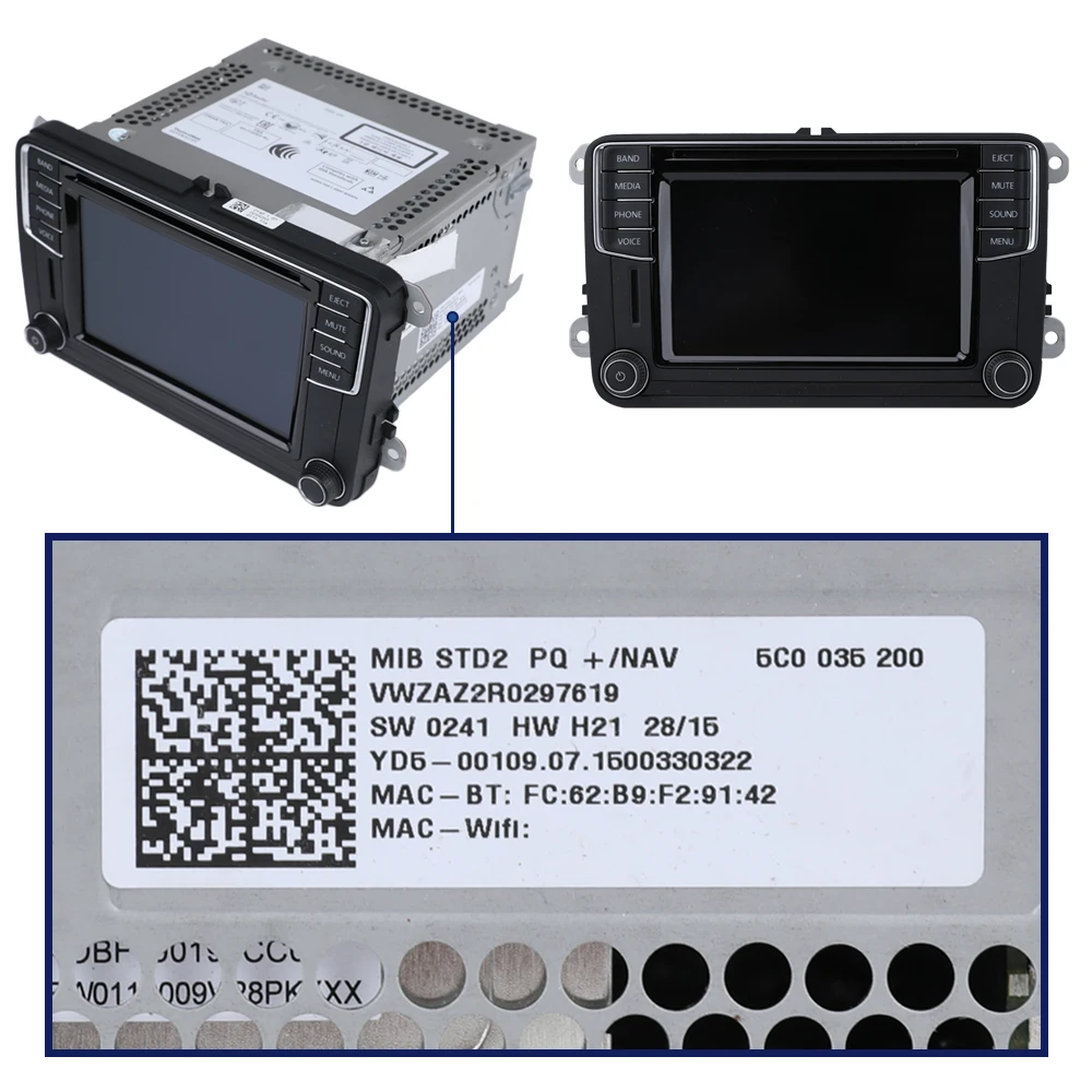 Obrázek 7: Matná LCD dotek obrazovka displej oem 6.5 palec TDO-WVGA0633F00045 pro VW MIB STD2 odhalit 682 680 684 200 řada auto DVD navigátor
