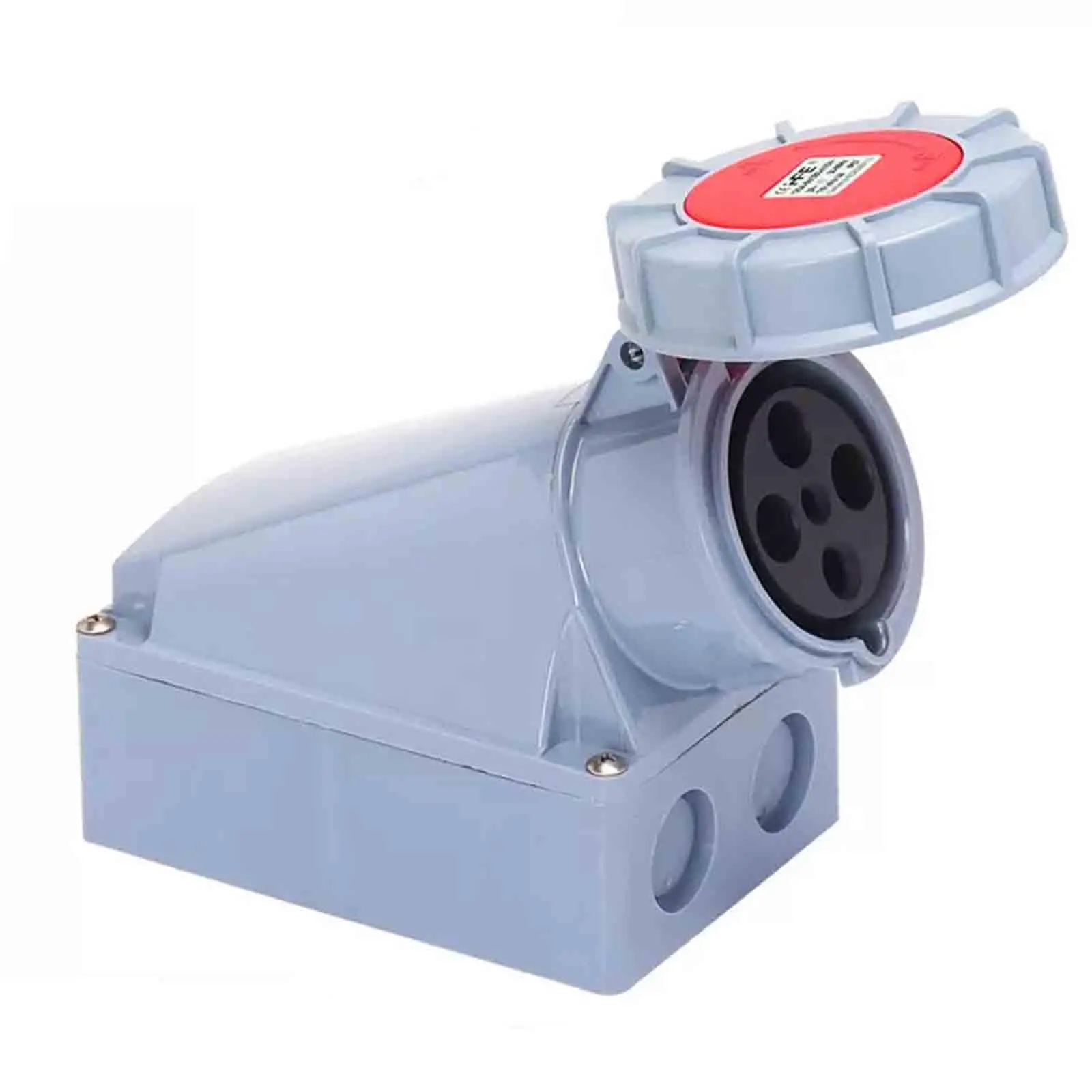 IEC60309 Waterproof CEE Industrial Surface Mounted Socket 4Pin 125A 380V-415V 3P+E Flame Retardant IP67 (Socket)