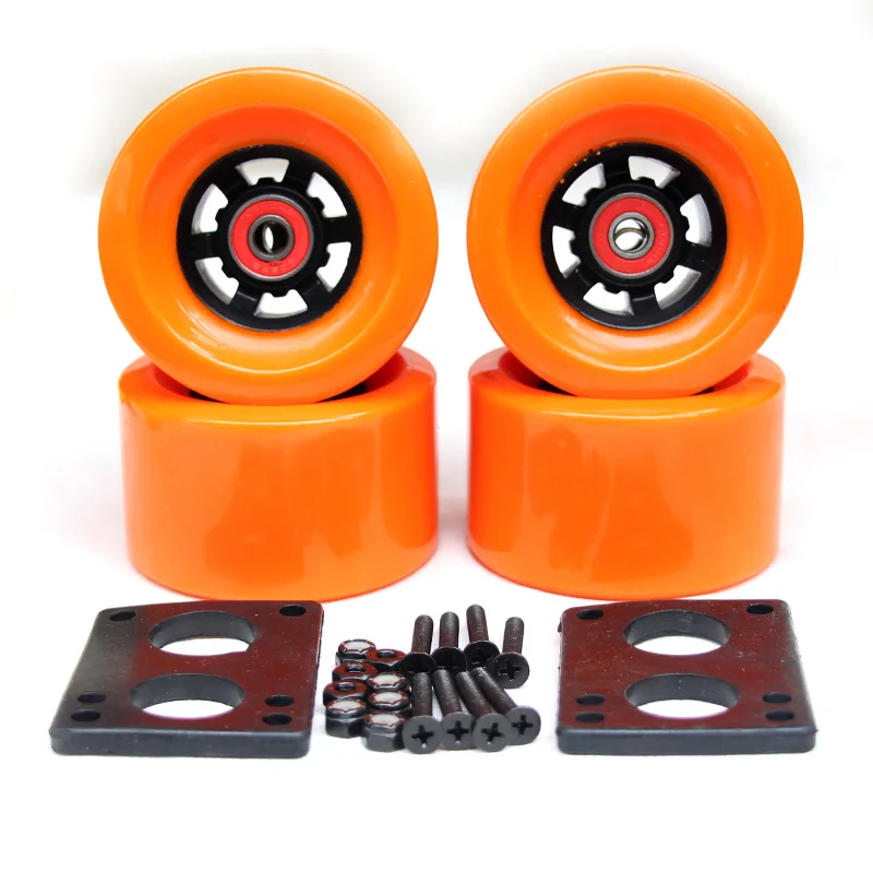 82A Replacement Skateboard Wheels 83mm Long Board City Run Wheels 6mm Riserpad 35mm Hardware ABEC-9 Bearing Fit Classic Pinger