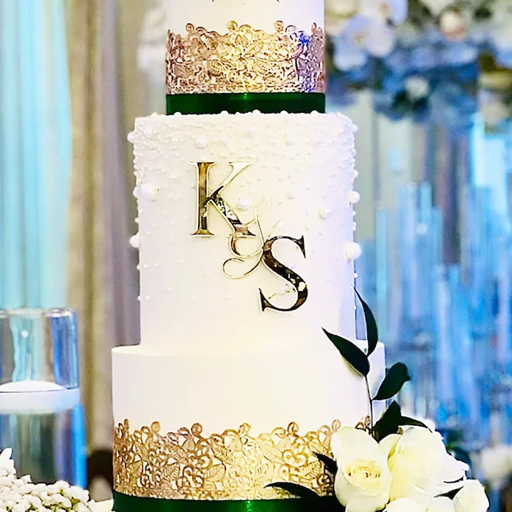 

Custom Initials Cake Charm DIY Name For Birthday Cake Topper Personalized Wedding Cake Charm Acrylic Baby Children's Party Decor