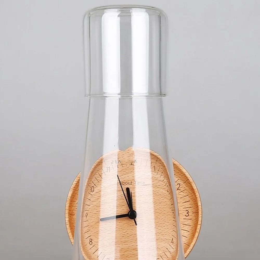 Easy Clean Transparent Cool Water Pitcher with Lid 850ml Beverage Container Heat Resistant Safe Non-Toxic Water Jug Living Room