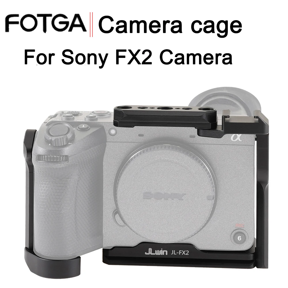 

FOTGA Camera Cage Kit For Sony FX2 Cable Clamp Arca-Swiss Quick Release Plate For Stabilizer Wooden Handle Plate Top Handle Grip