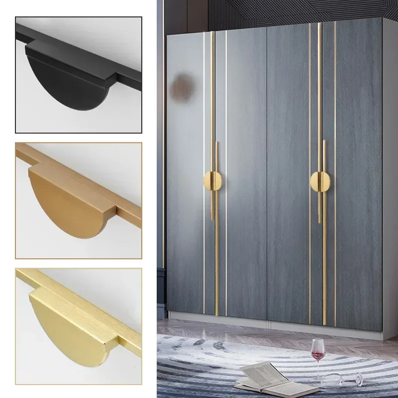 Modern Simple Golden Bronze Round Counter Cabinet Door Drawer Knobs Furniture Handles Kitchen Cupboard Door Handles Hardware