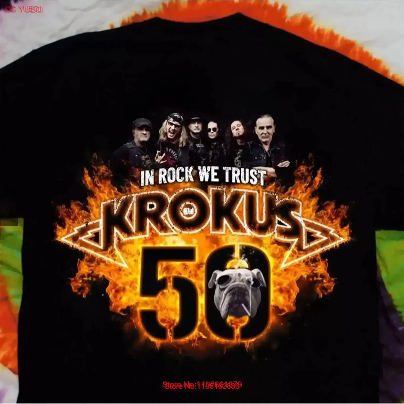 IN ROCK WE TRUST KROKUS Band 2025 Camiseta Tamanho Completo S 5XL vintage Lavado Macio Casual roupas de grife Esticado Versátil