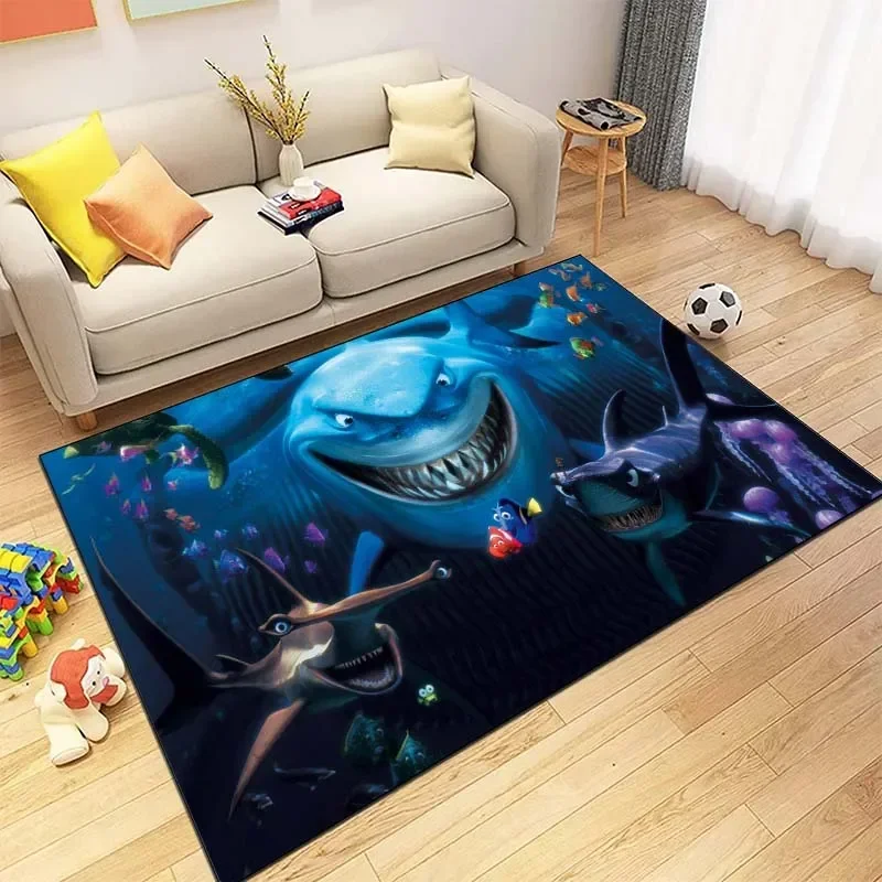 Disney Finding Dory Sea Shark Pattern Living Room Bedroom Carpet Bedside Bathroom Floor Mat  Rug Kid's Room Home Decor Gift