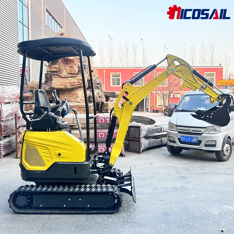 1.8톤 레드 쿠보타 엔진 미니 굴삭기 유압 썸 트랙 크롤러 디젤 무료 배송