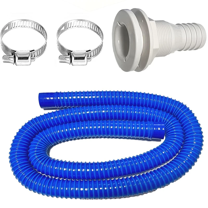 1 Set RVs Parts Bilge Pump Hose 1-1/8 Inch Dia Bilge Pump Installation Kits 150cm Premium Quality Kink-Free Flexible PVC Hose