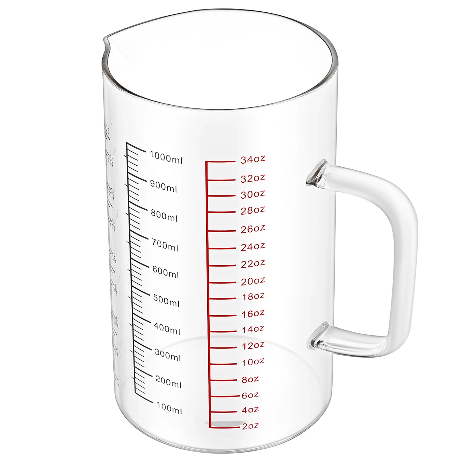 

Glass Measuring Cup Flour Powder Milk Cups with Scale Graduated Cylinder Handle High Borosilicate Jugs Liquid