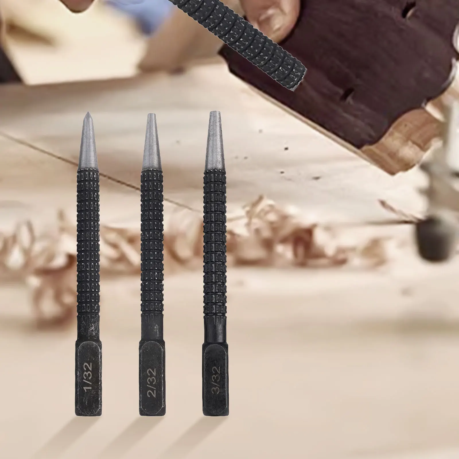 3 قطعة مجموعة لكمة الأظافر مخرش الجسم مربع ضرب رئيس اللكمات أدوات 1/32 1/16 3/32 96x8 مللي متر أدوات يدوية اكسسوارات