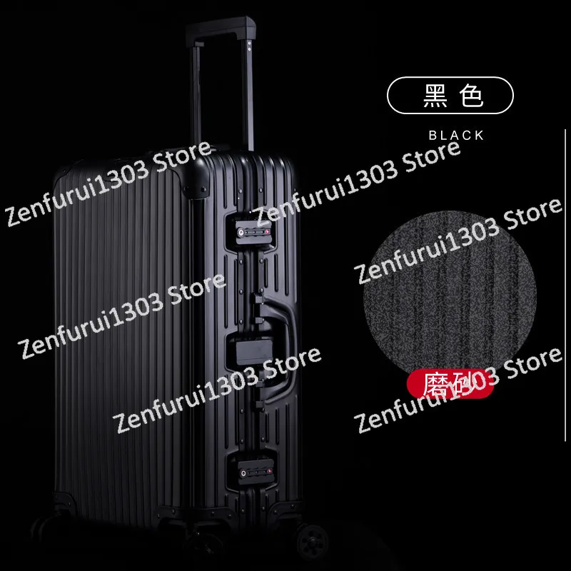 Frosted all-aluminum magnesium alloy trolley case Women's suitcase Universal wheel Male student boarding case bag 22 26 inches