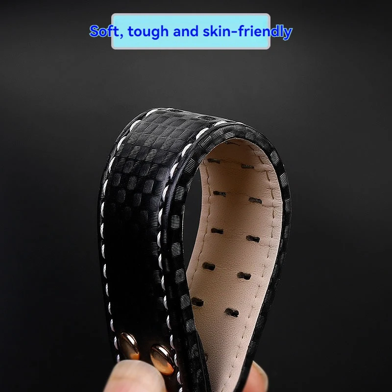 Correa de reloj de cuero genuino de 22 mm para Hamilton Khaki Aviation H77696793 y H77616533 - Correa de repuesto con remaches de oro rosa (estilo OEM