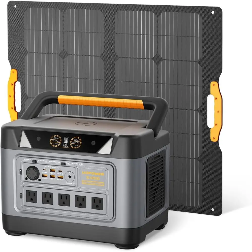 

S1200 1190Wh Solar Generator Kit | 1200W Power Station + 120W Solar Panel | Portable Power for Home Backup, RV & Outdoor