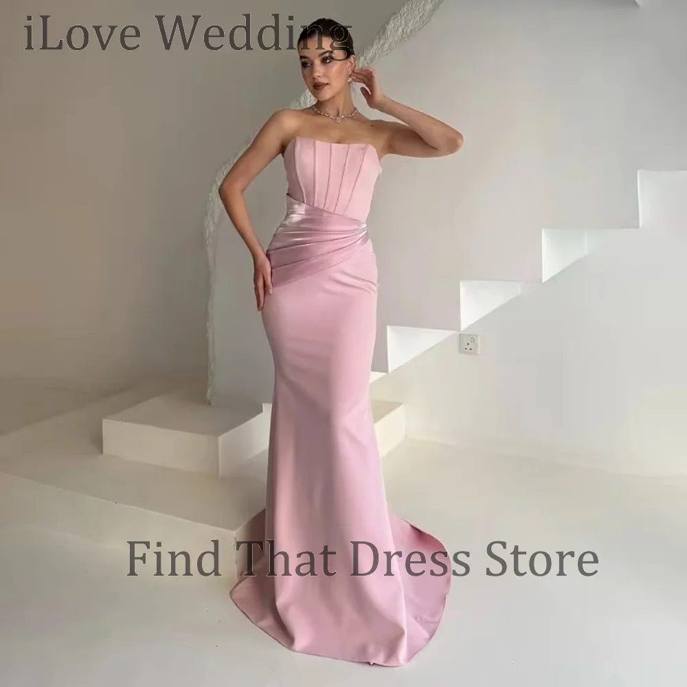 

Классическое атласное плиссированное вечернее платье с воротником-лодочкой на заказ, свадебное платье для выпускного вечера длиной до пола с открытой спиной и шлейфом, Vestidos de novia