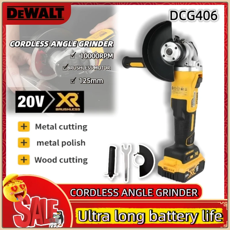 Dewalt DCG406 20V (125mm, M14) - Rettificatrice angolare wireless ad alte prestazioni senza spazzole - Eccezionale taglio e lucidatura