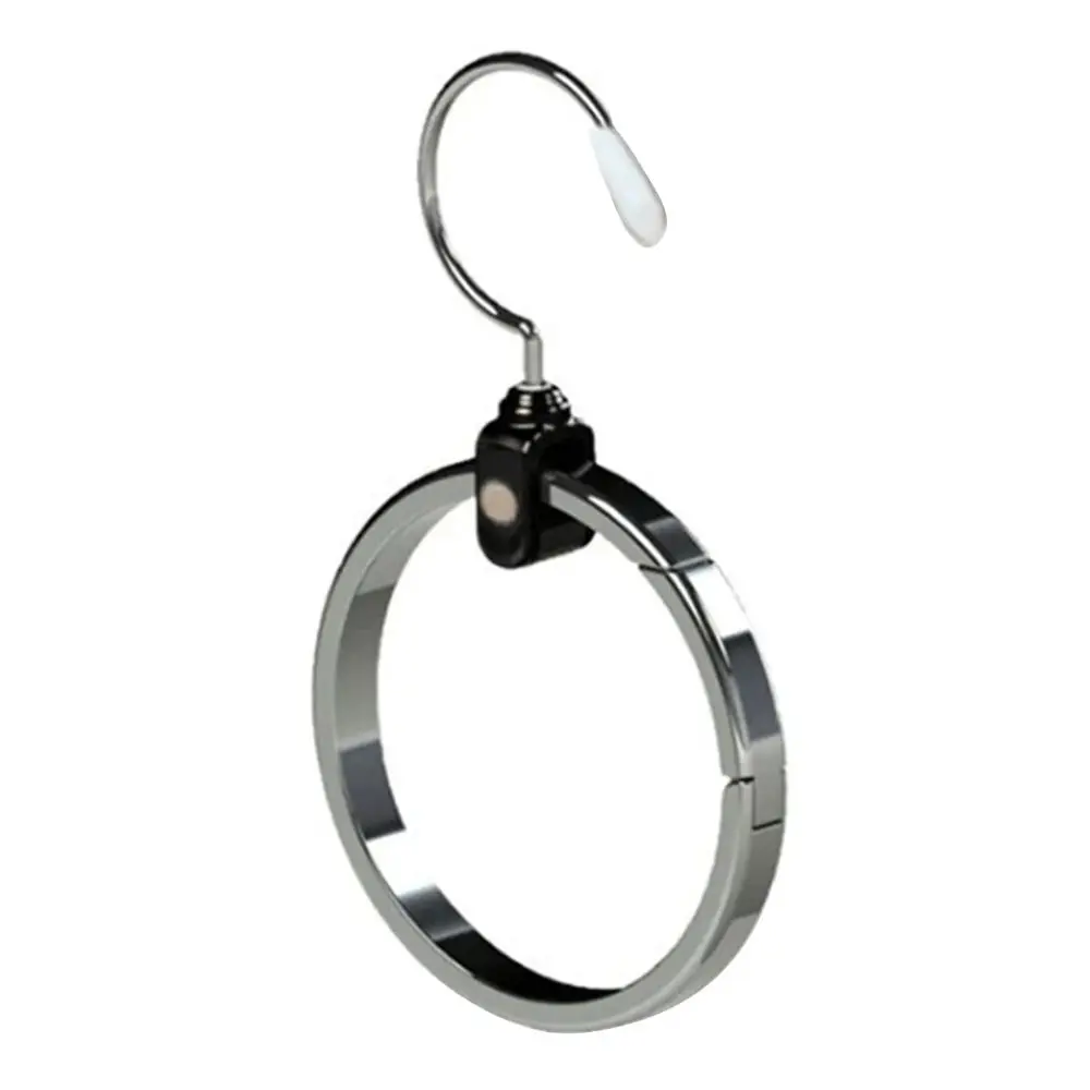 

Вешалка для гардероба из нержавеющей стали, круглая нержавеющая круглая стойка для хранения шляп, органайзер для ремня, тонкая вешалка для шкафа, галстук и ремень