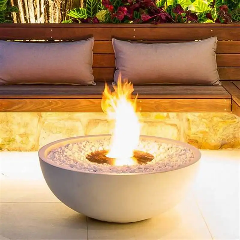 Swimming Pools Fire Bowl Outdoor Corten Steel Water Feature Gas Fire Pit