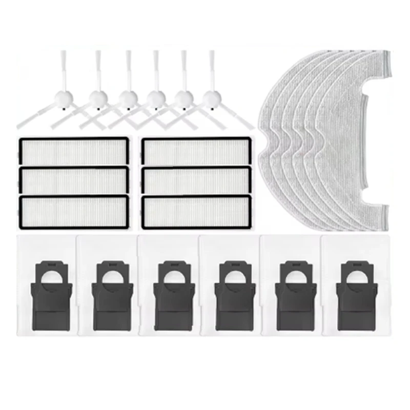 HLZS-para Dreame D10 Plus Gen 2 RLD32GD piezas de Robot aspirador cepillo lateral principal filtro de fregona bolsa de polvo