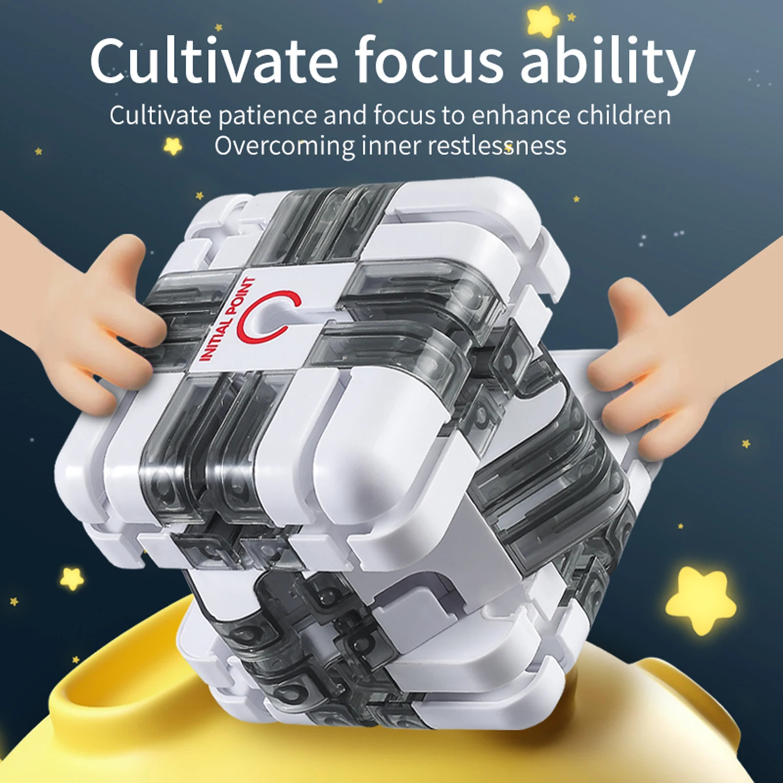 3D 미로 매직 큐브 육면 투명 퍼즐 스피드 큐브 큐브 미로 장난감 어린이 교육 장난감 생일 파티 선물