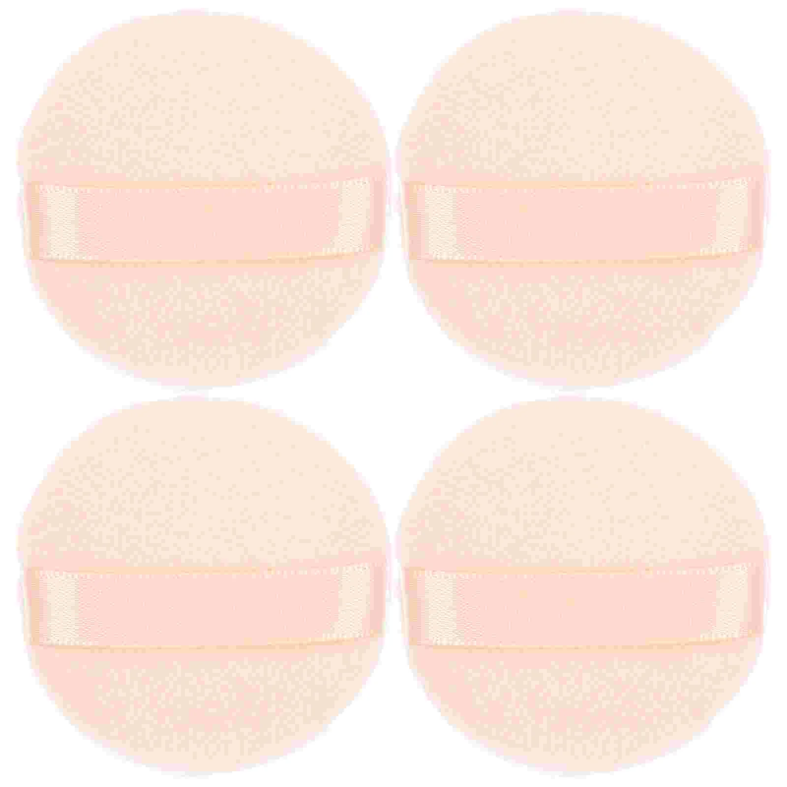 

4Pcs Loose Powder Puff Round Makeup Sponge Non Fluorescer Concealer Foundation Size S Easy Clean Soft Material Term