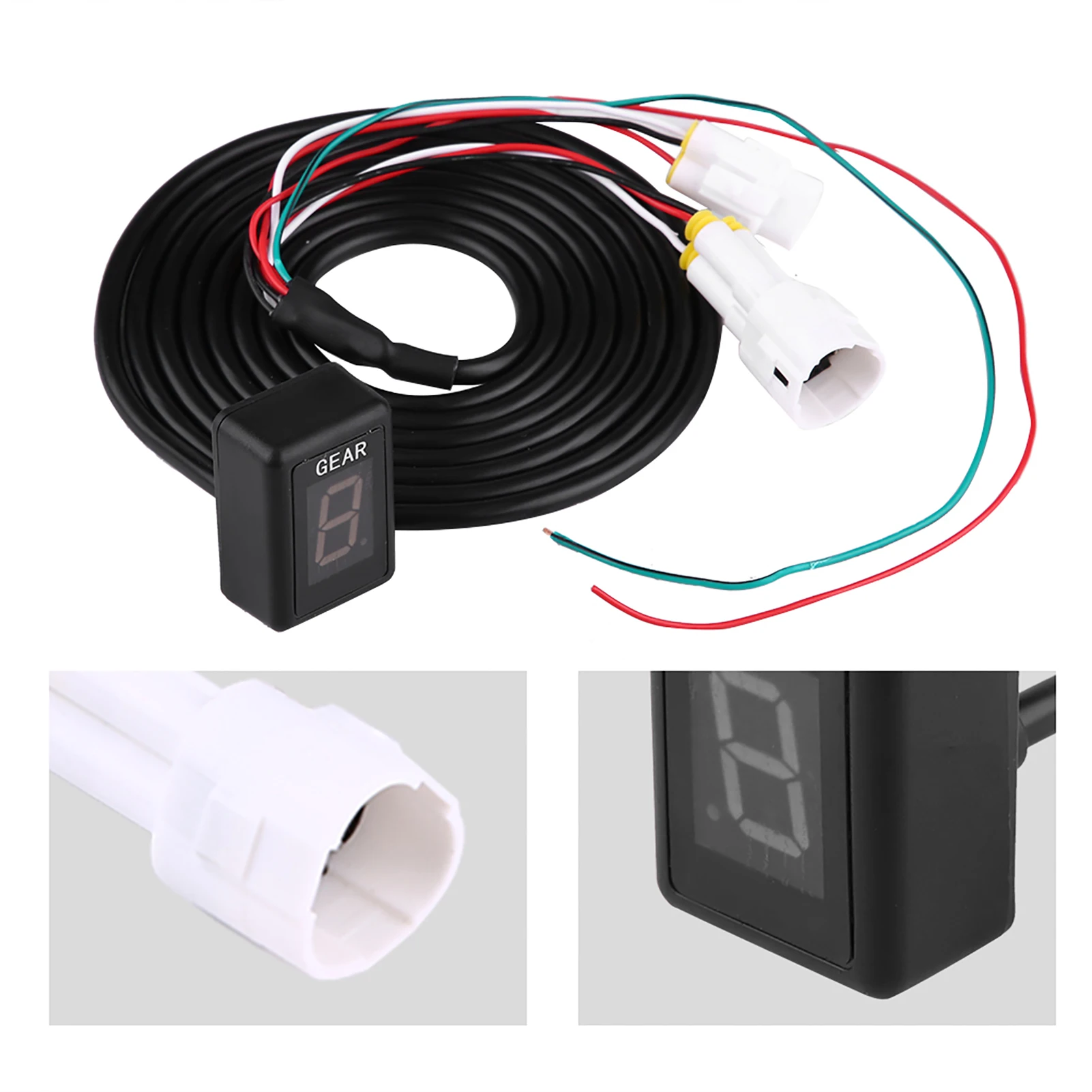 6 Speed Gear Indicator Gear Indicator Motorcycle ECU Plug Mount 6 Speed Digital Gear Indicator Display for FZ‑16 FZ S FZ400