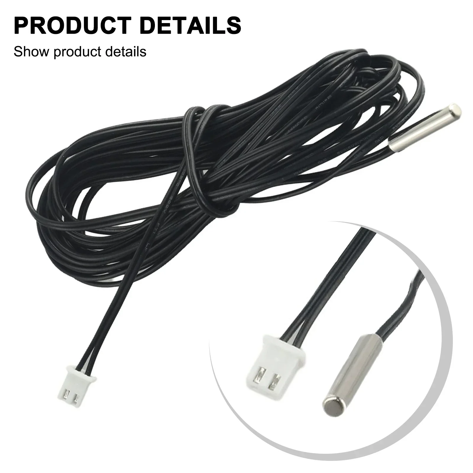30/ 50/100/200 /300/ 500 CM Thermistor Temperature Sensor Waterproof Probe Wire 10K 1% 3950 Thermistor With The PVC Cable