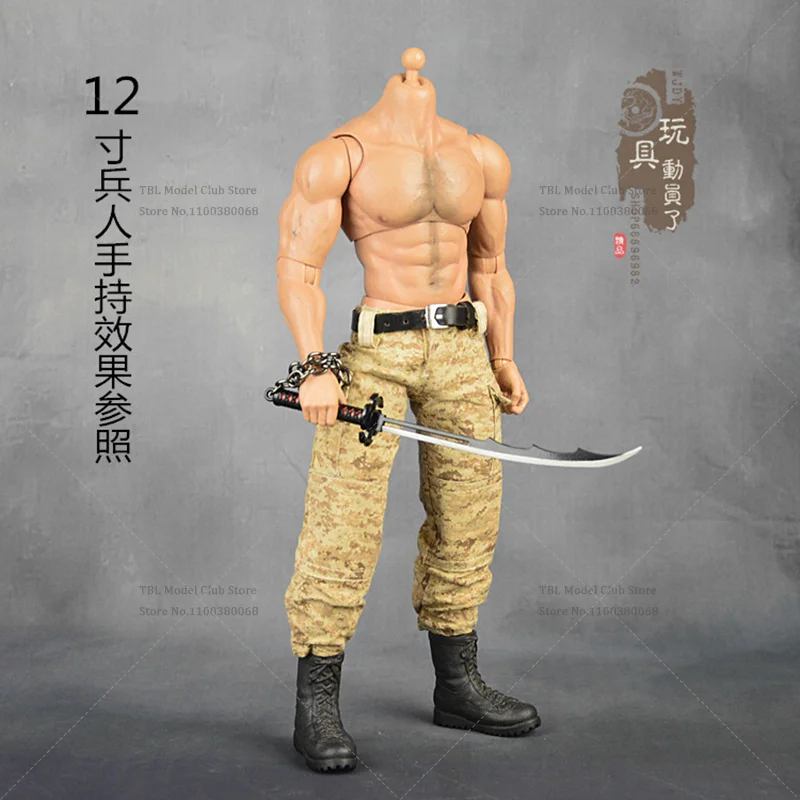 1/6 Scale Male Mini-Weapon Toys Death God Iron Chain Zangetsu Sword Japanese Anime For 12-inch Action Figure Soldier Scene Props