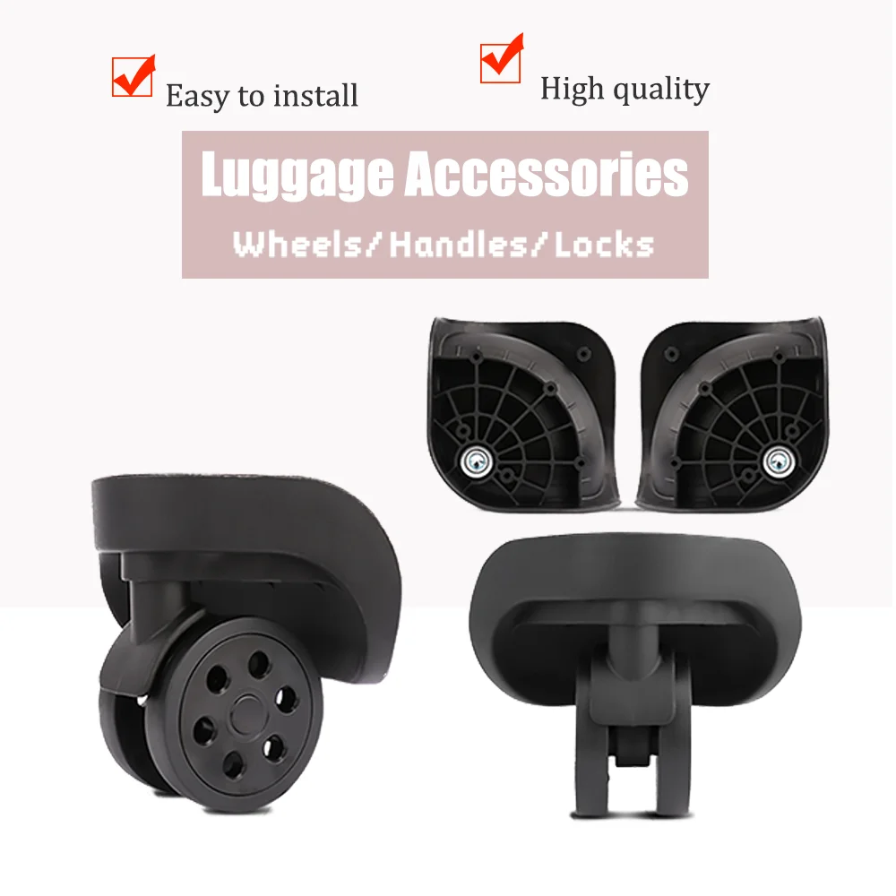 Heavy Duty Spinner Replacement For Suitcase Luggage 360 Silent Glide Rubber Trolley Caster Bag Travel Wheels