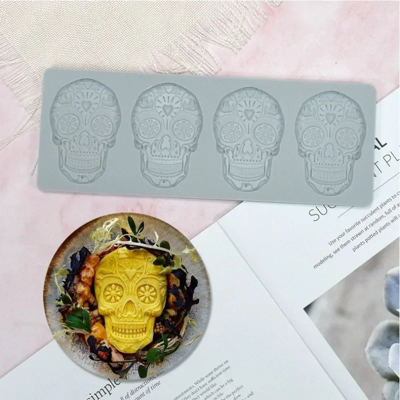 أنواع جمجمة متعددة عظم السمك سيليكون قالب الكعكة الدانتيل أداة زخرفة الكعكة الحدود الديكور قالب من الدانتيل أداة المطبخ الخبز