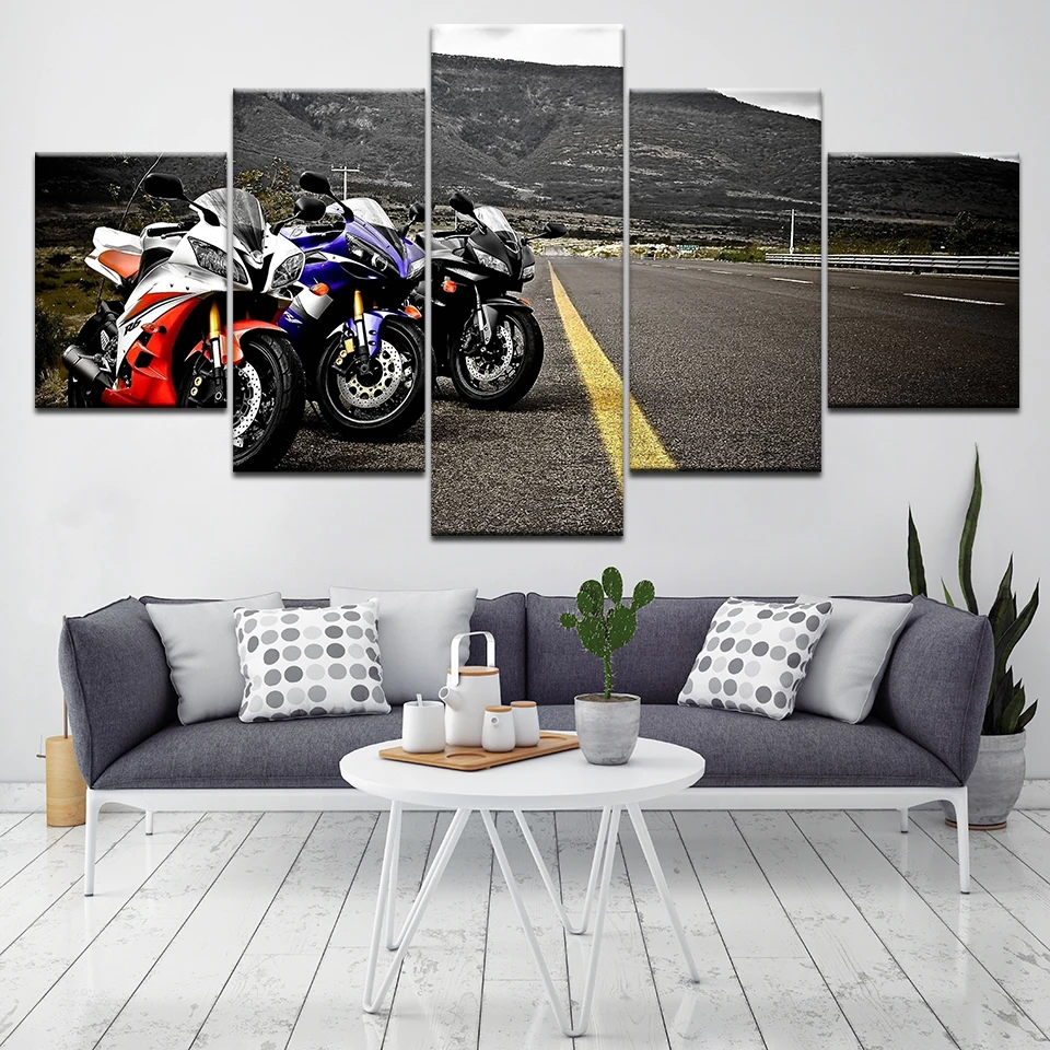 5-teiliges Motorrad-Racing-Lei – Vintage Fashion Posters Bewertung und Preis