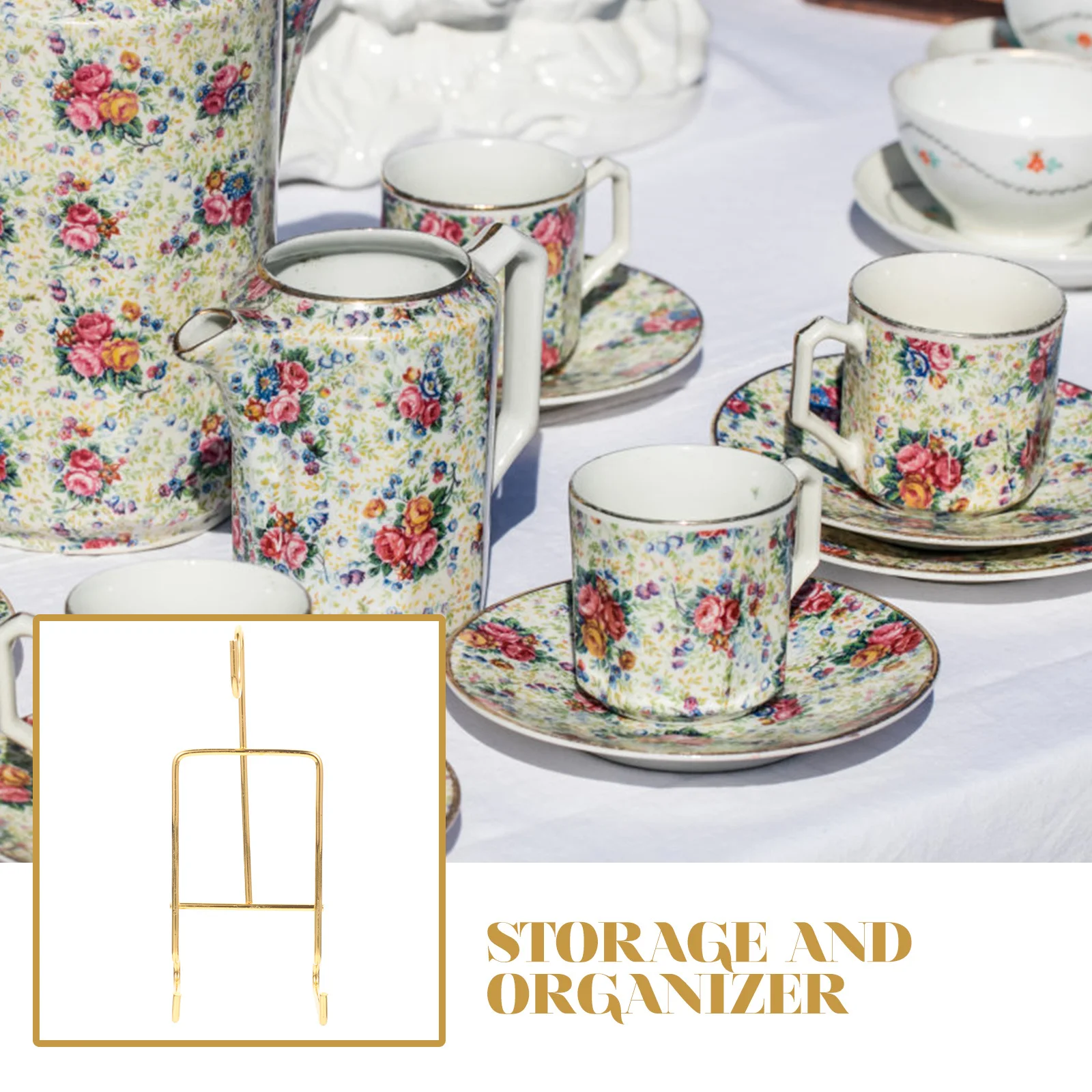 

2Pcs Desktop Dish Holder Long Lasting Iron Material Modern Home Decor Plate Stand Plate Display Stand Dish Holder