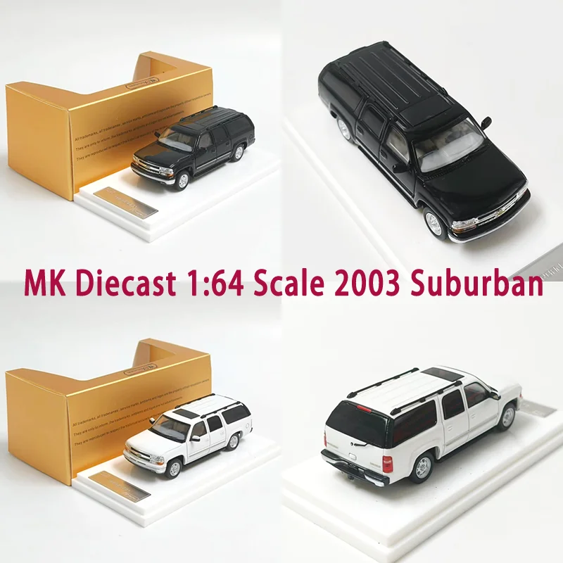 โมเดลรถจำลองอัลลอยด์ MK Diecast สเกล 1:64 รุ่นซับเบอร์บัน ปี 2003 ของสะสมสำหรับผู้ใหญ่และเด็กผู้ชาย ของตกแต่ง ของขวัญวันหยุด ของเล่น ตั้งโชว์