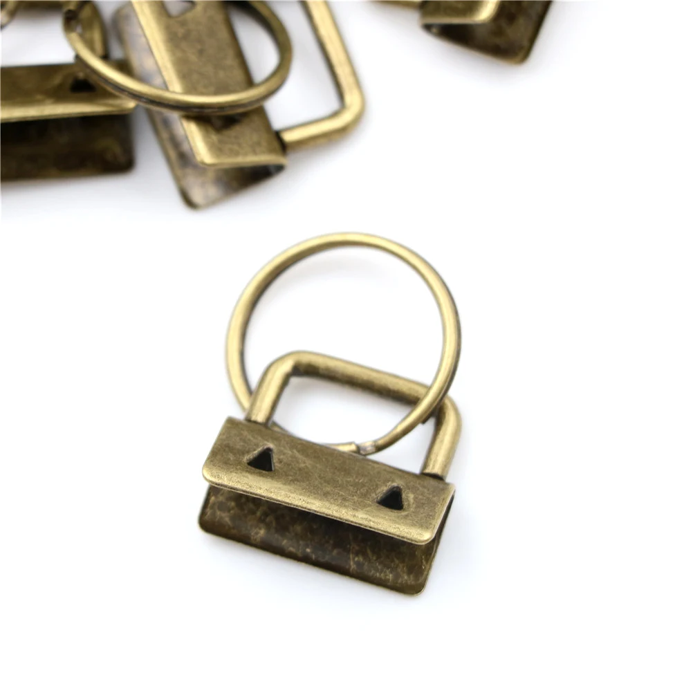 10Pcs Key Fob 25mm keychain Split Ring For Wrist Wristlets Cotton Tail Clip Hardware Accessories Wholesale