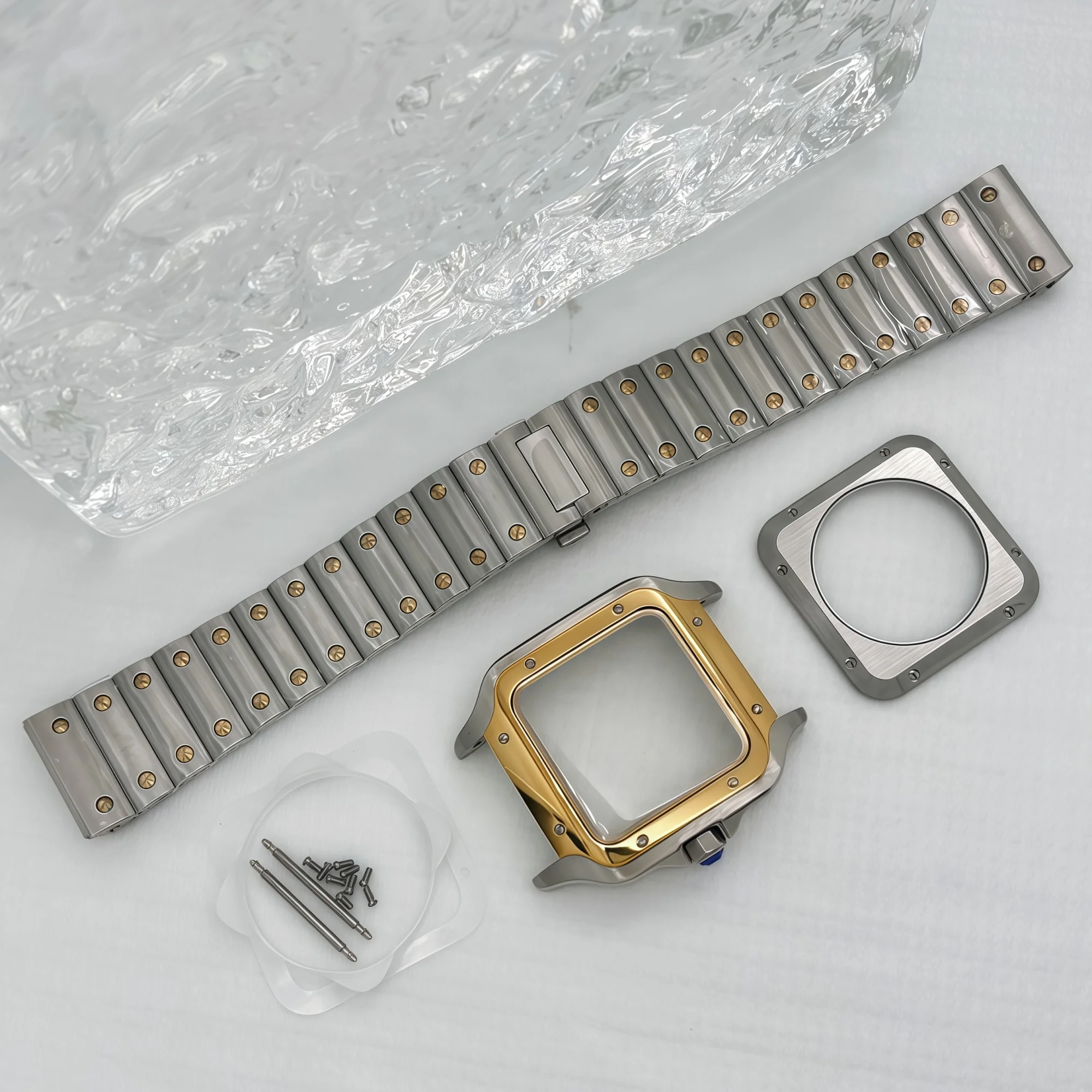 Gold Black Silver 38mm Case Watch Repair Modification Parts for Sandoz NH35 NH36 Watch Automatic Movements Hands Fits 27mm Dial image 5