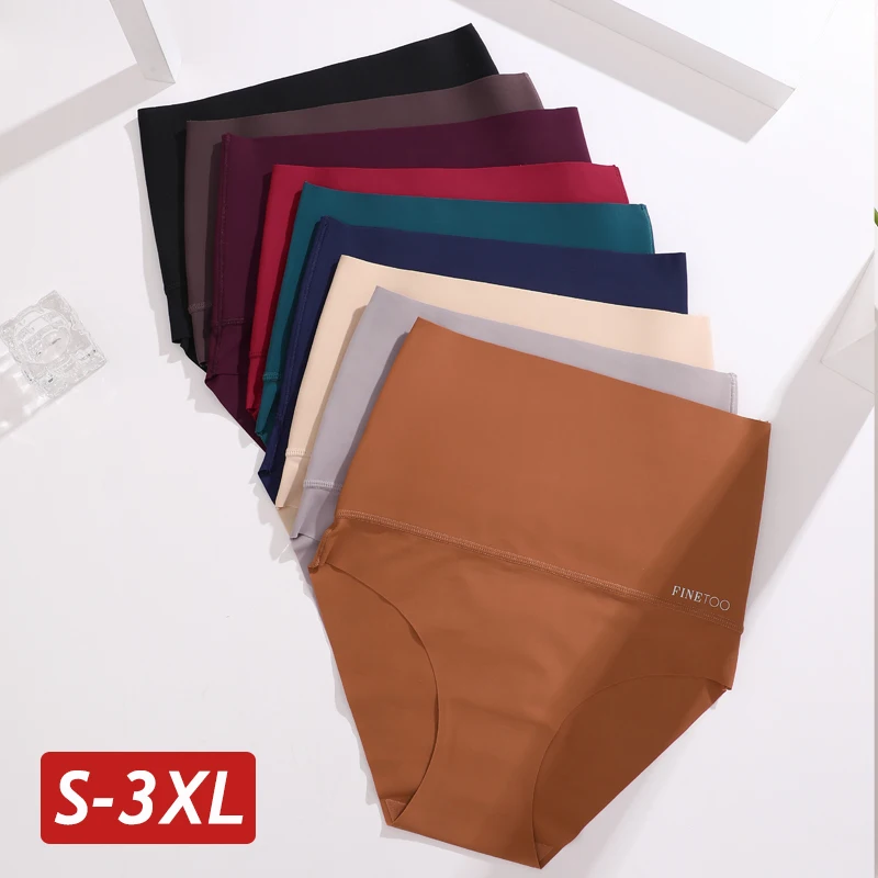 Frauen mit hoher Taille nahtlose Höschen S-3XL große Shape wear weibliche atmungsaktive Unterwäsche elastische Butt Lifter Eis Seide Slips