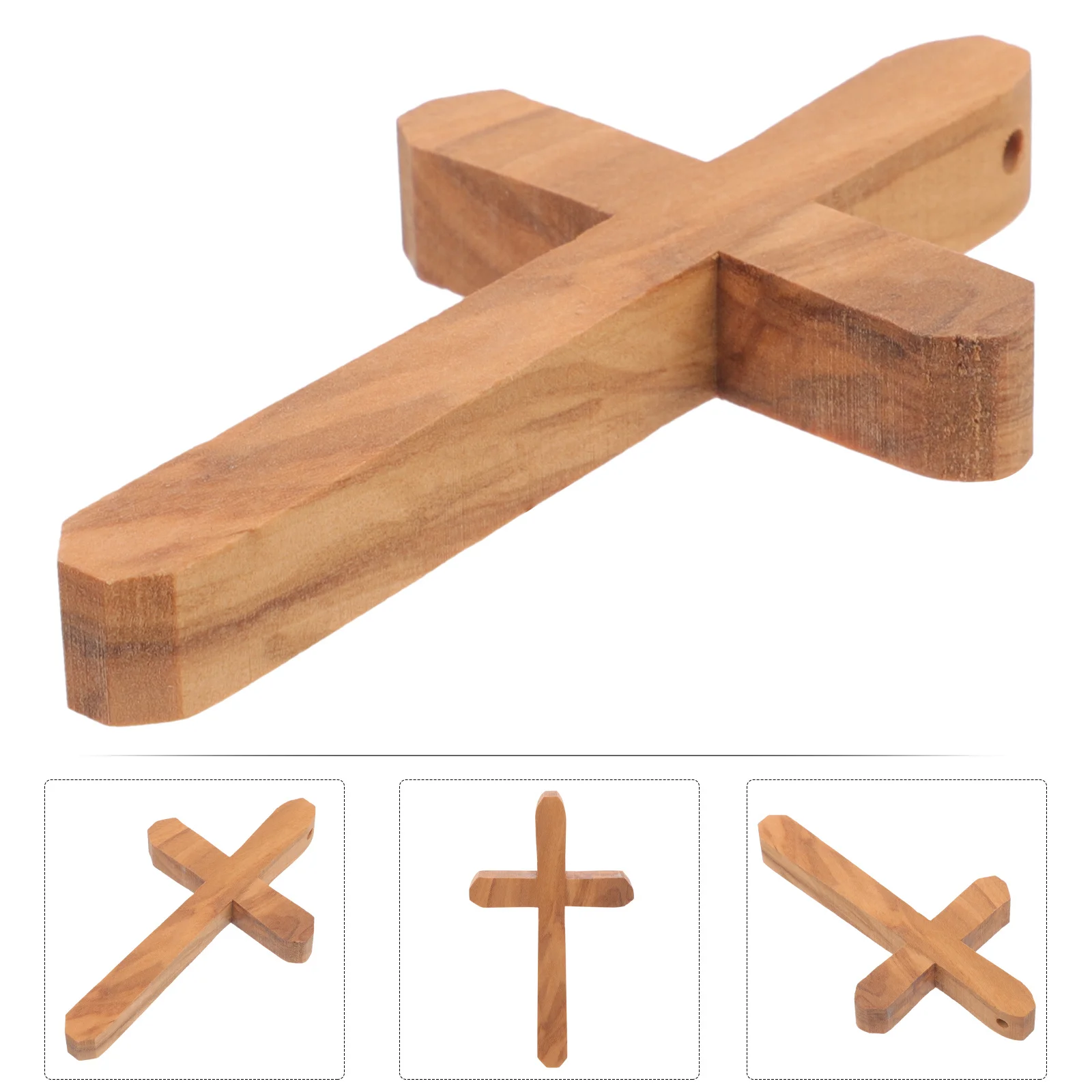 

Small Wooden Cross Craft for Prayer Handheld Use Desktop Cross Ornament for Church Home Office Decorative Item