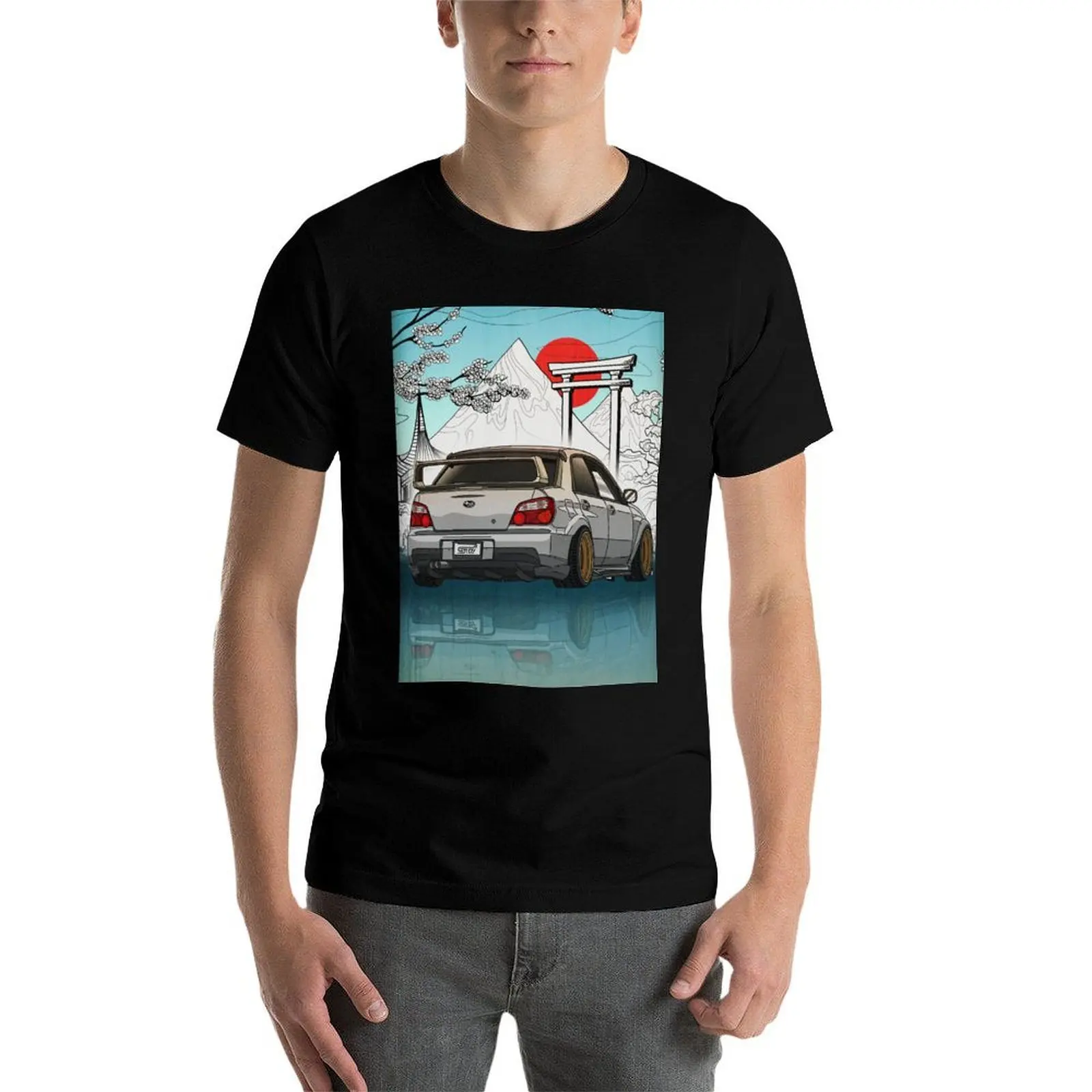 Art t for t STi قمصان رجالي في تي شيرت JDM تي شيرت رجالي g قمصان جرافيك مع مطبوعات Subie Bugeye اليابانية WRX