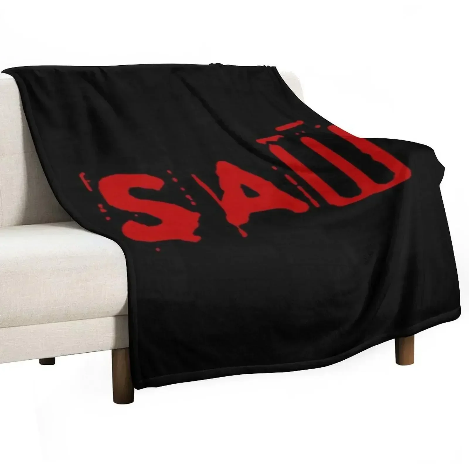 

Saw movie logo horror Throw Blanket sofa bed Single anime Blankets